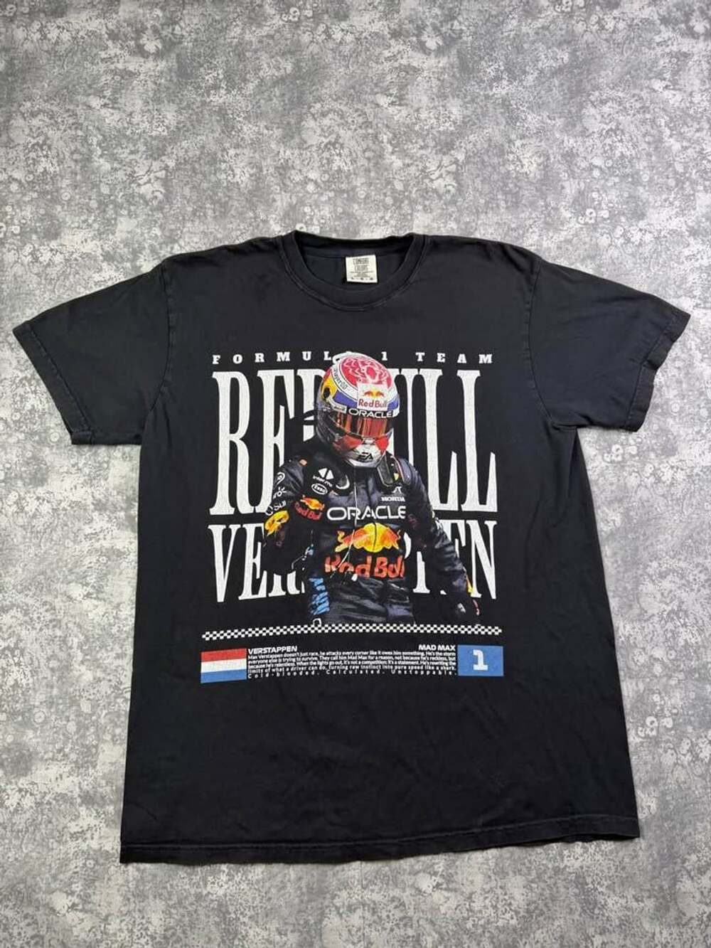 Max Verstappen Red Bull Racing F1 Graphic T-Shirt Comfort Colors Large